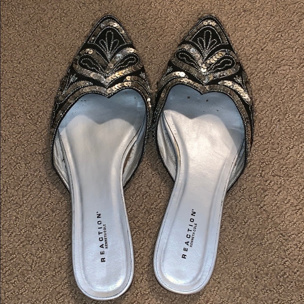 Kenneth Cole reaction sequin pointy toe flats
